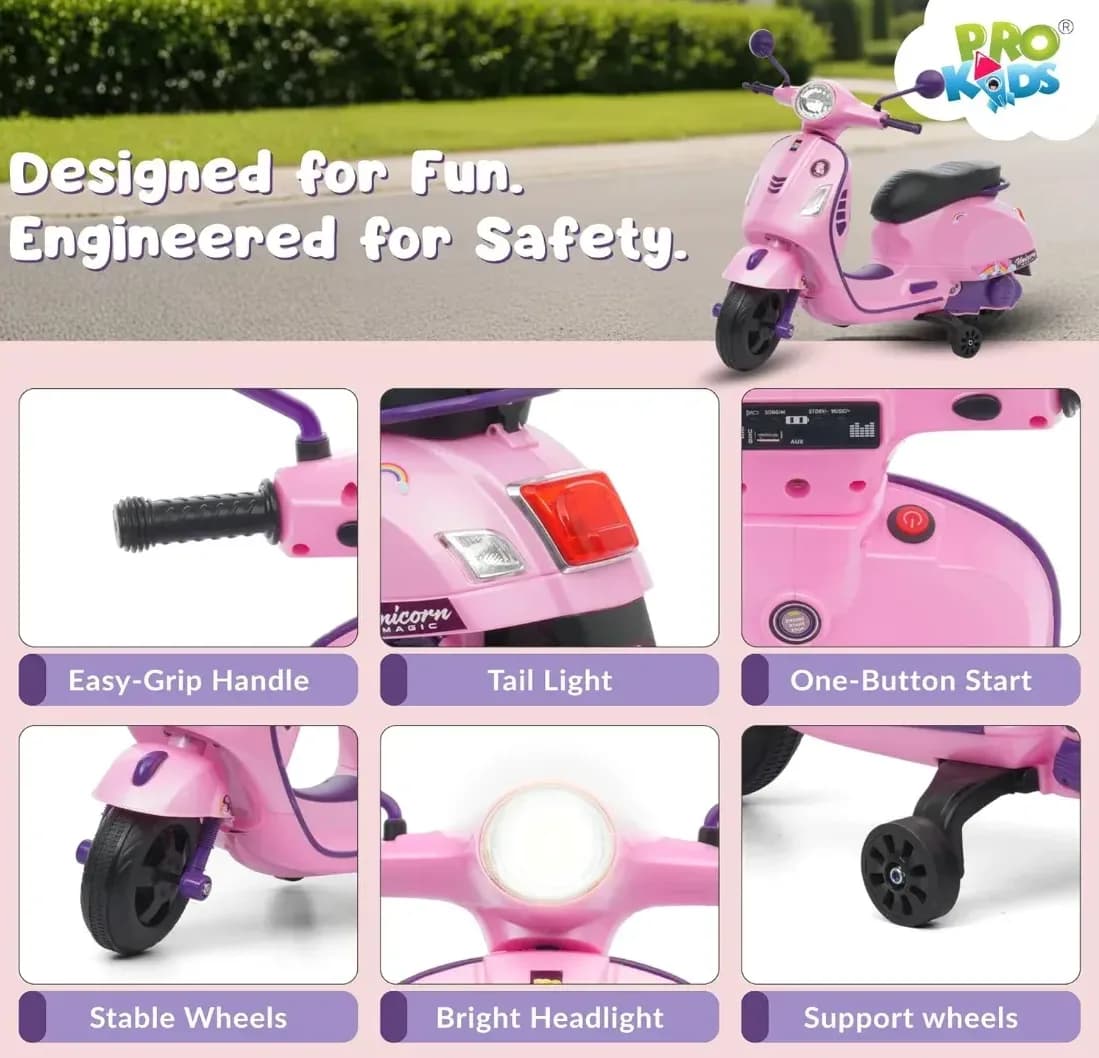 PRO KIDS Vespa-Style Electric Scooter