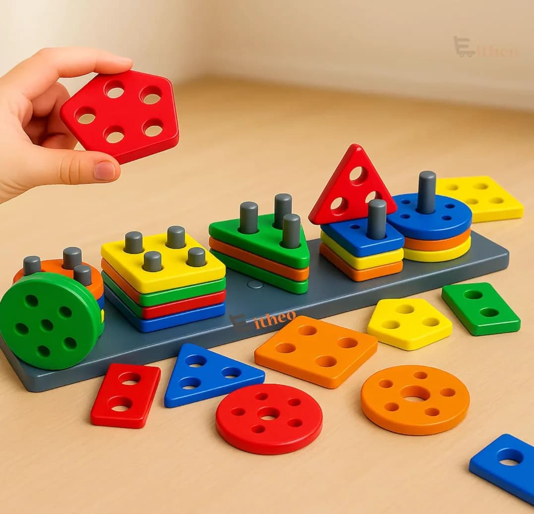 EITHEO 26-Piece Shape Sorter Blocks