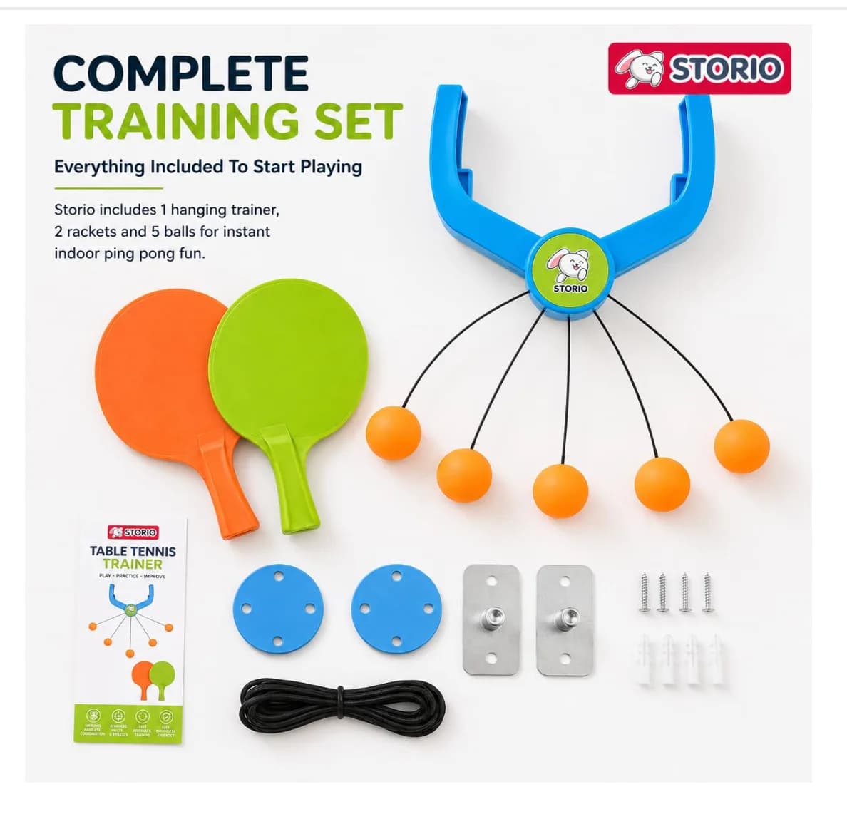 Storio Hanging Table Tennis Trainer