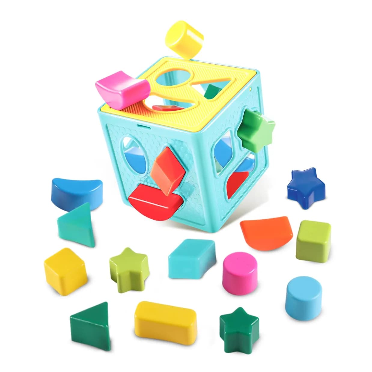 INTELLIBABY 18-Piece Shape Sorter Cube