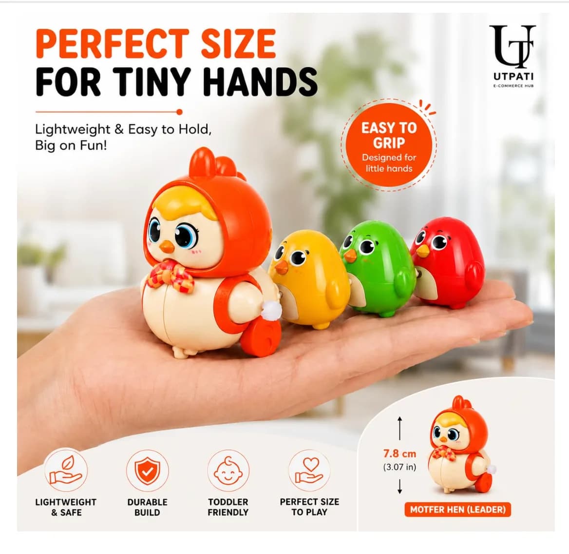 UTPATI Wind-Up Hen and Chicks