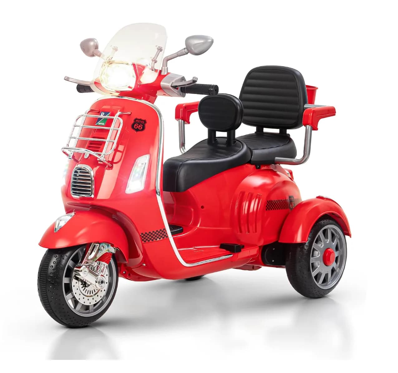 Baybee ScootStar Electric Ride-On Bike with Dual Seat