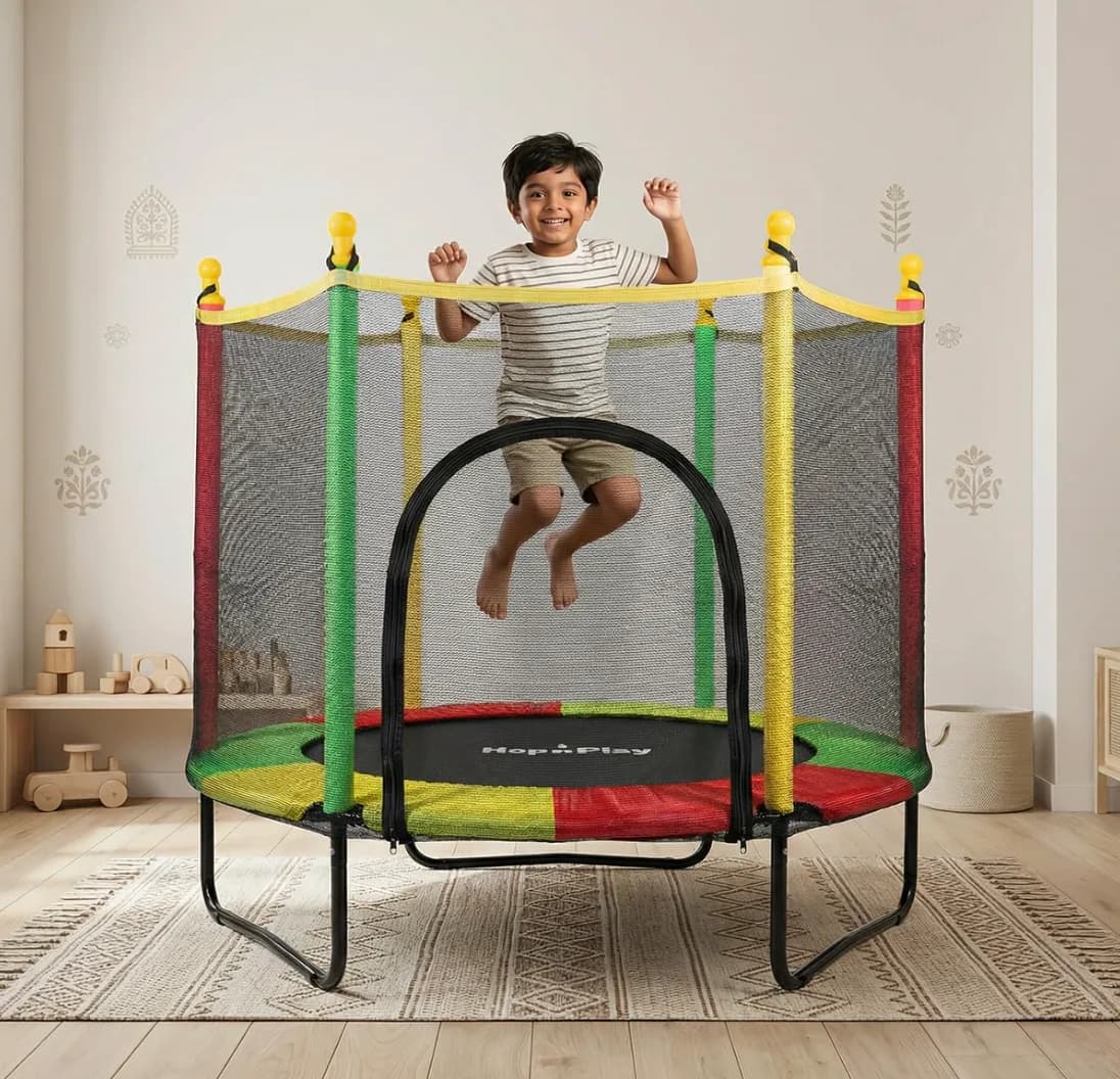 Hop N Play 55-Inch Trampoline with Safety Net
