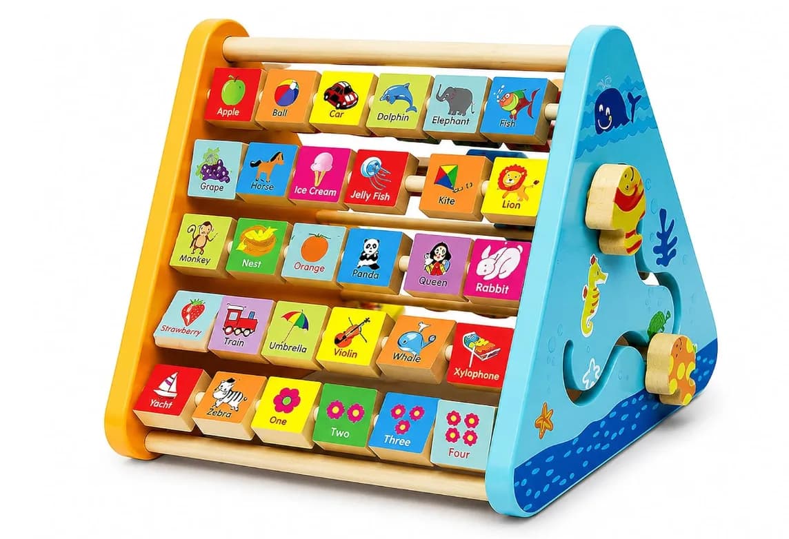 Toyshine 5-in-1 Wooden Activity Triangle